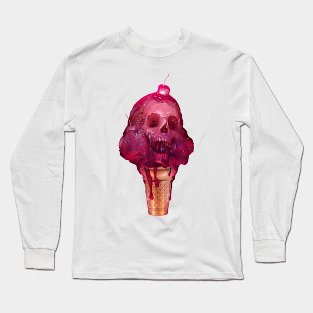 Ice Scream - Pink Slush Long Sleeve T-Shirt by spizak